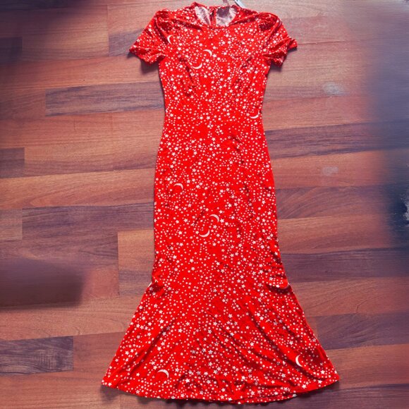 Red Moon & Stars Maxi Dress - Picture 1 of 3